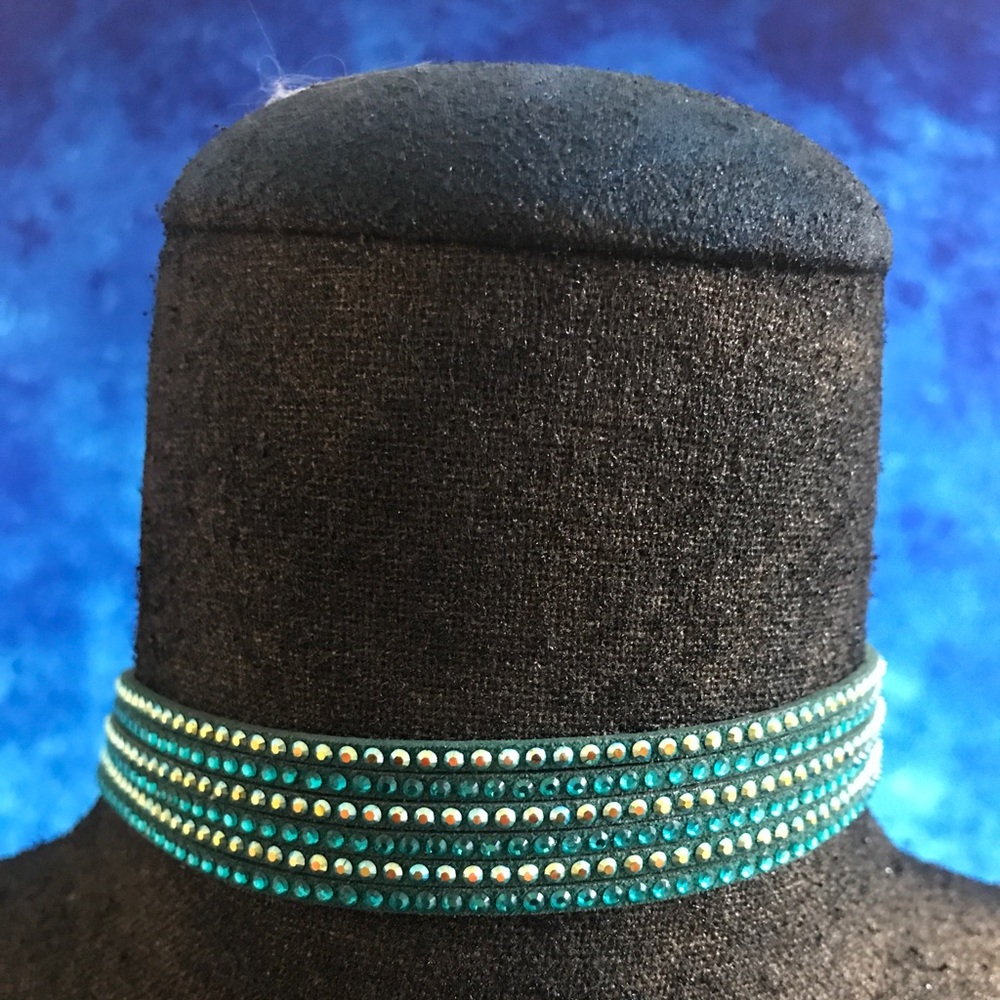 Green Swarovski Choker or Bracelet